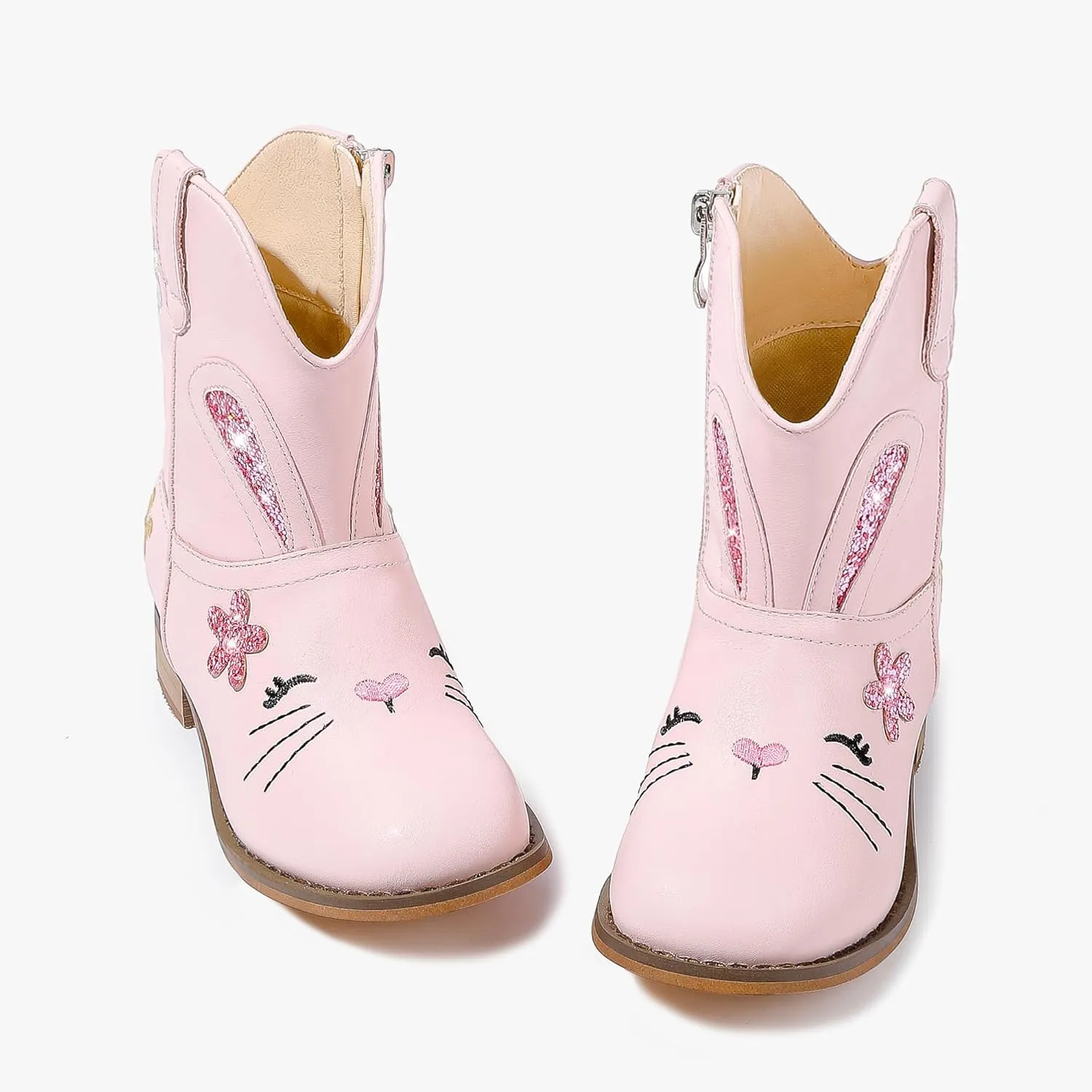 Toddler Girls Cowgirl Boots Cowboy Boots for Boys Little Kids Boot Animal Zipper Ankle Western Riding Shoes Birthday Party Wedding