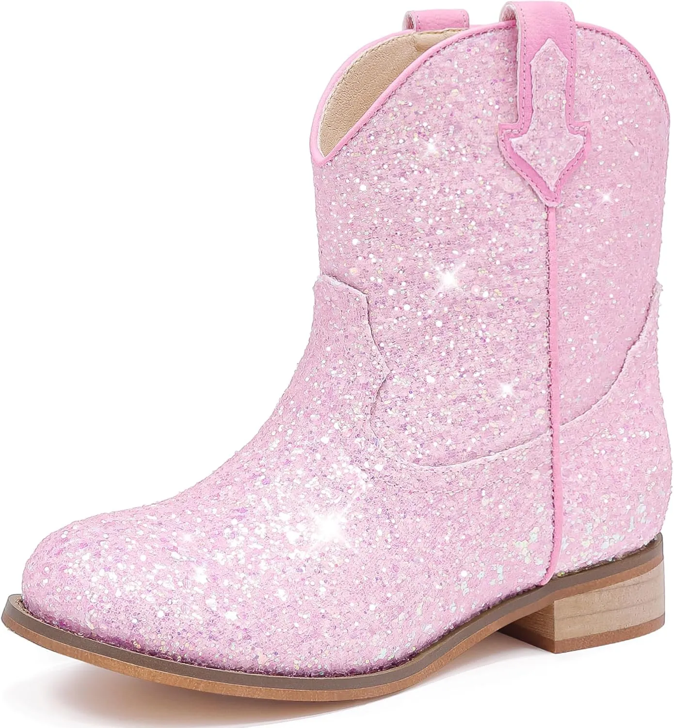 Toddler Girls Cowgirl Boots Western Glitter Cowboy Boot Ankle Boots Little Kids Big Kid Horse Riding Shoes Party Birthday Dress Up