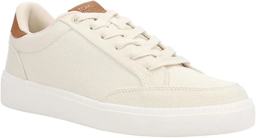 TOMS Mens Trvl Lite Rio Twill Lace Up Sneakers Shoes Casual - White