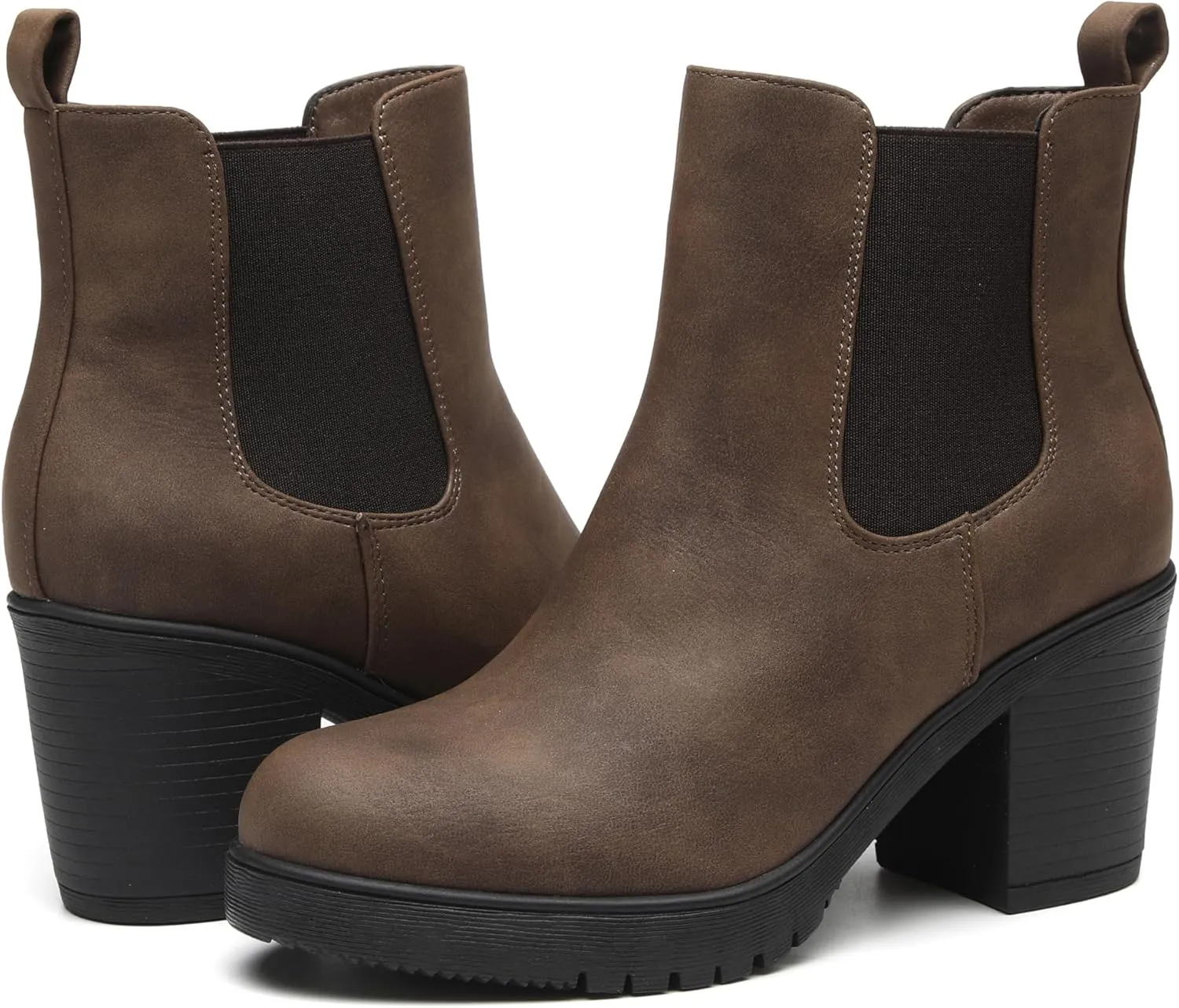 TYNDALL Women's Low Heel Platform Chunky Heel Ankle Boots Booties for Women