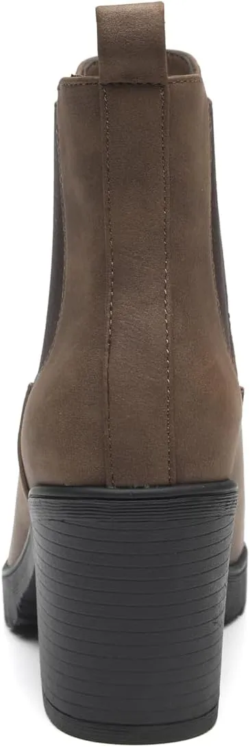 TYNDALL Women's Low Heel Platform Chunky Heel Ankle Boots Booties for Women