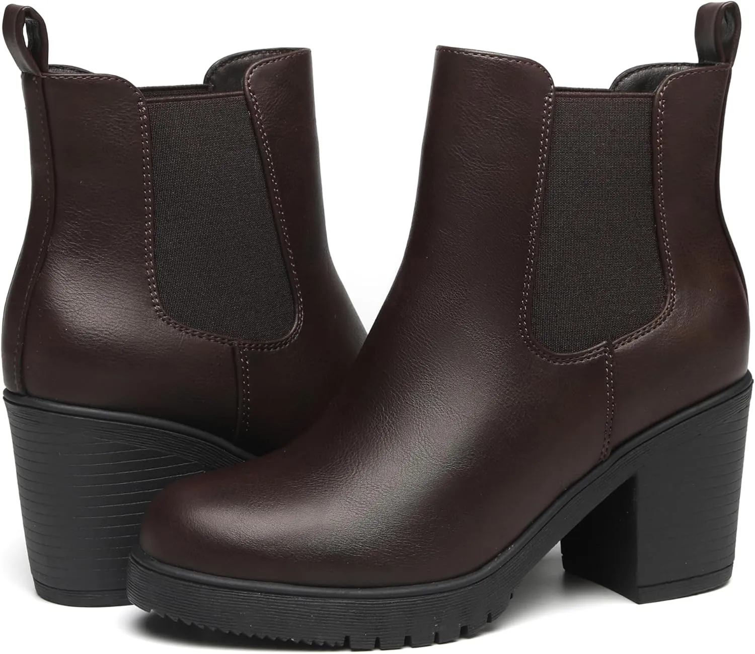 TYNDALL Women's Low Heel Platform Chunky Heel Ankle Boots Booties for Women
