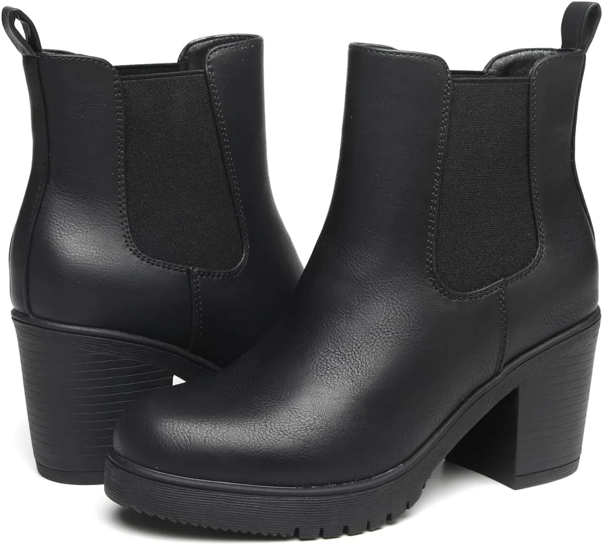 TYNDALL Women's Low Heel Platform Chunky Heel Ankle Boots Booties for Women