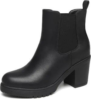 TYNDALL Women's Low Heel Platform Chunky Heel Ankle Boots Booties for Women
