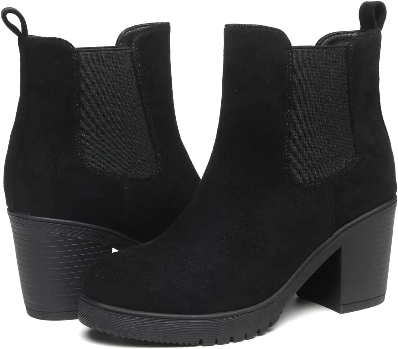 TYNDALL Women's Low Heel Platform Chunky Heel Ankle Boots Booties for Women
