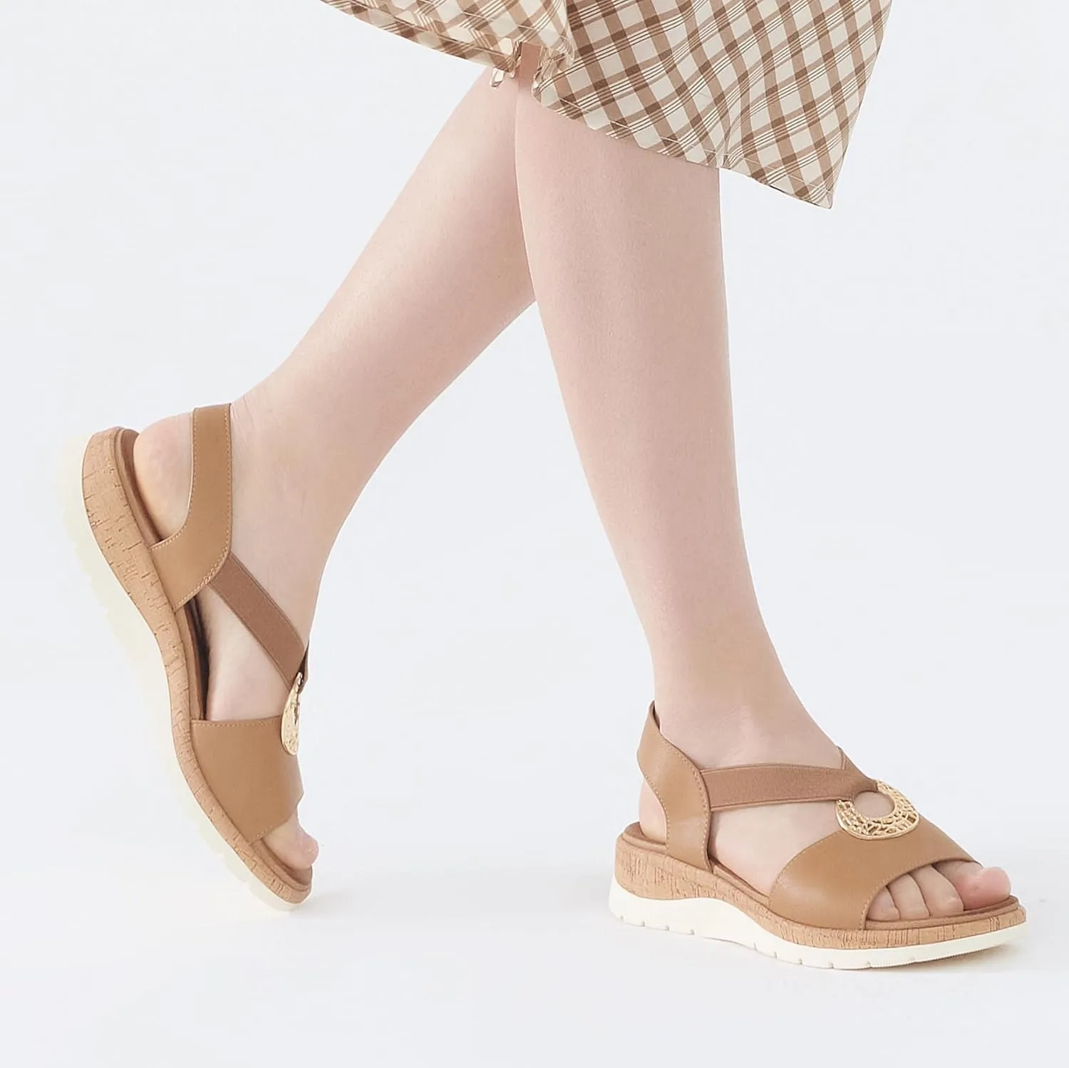 UBFEN Womens Platform Wedge Sandals Casual Open Toe Comfortable Ladies Outdoor Walking Beach Shoes Dress with Arch Support