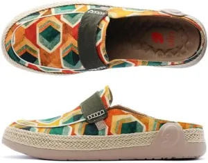 UIN Men's Casual Slip-on Mules Lightweight Breathable Canvas Backless Loafers for Men