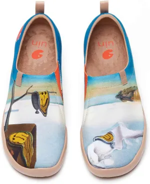 UIN Men's Slip Ons Canvas Lightweight Flats Sneakers Walking Casual Loafers Comfortable Art Painted Travel Shoes