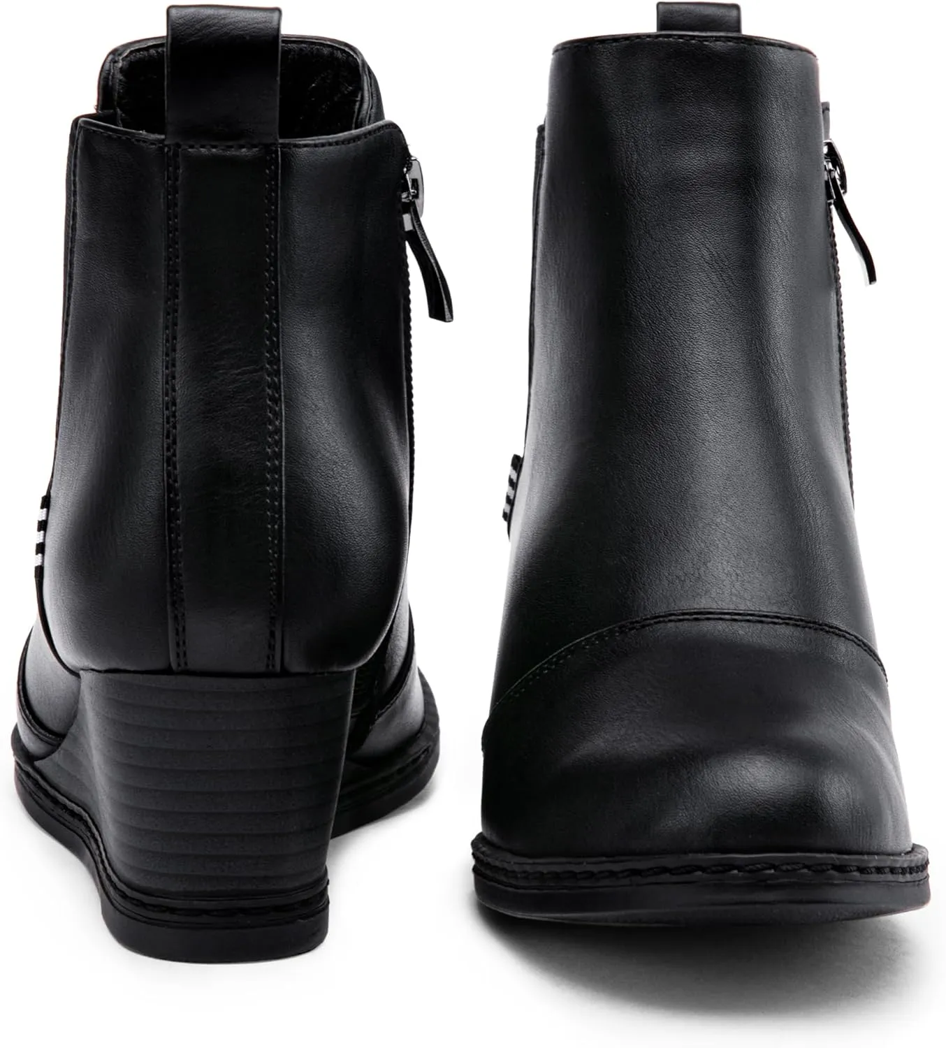 Vepose Women's Chelsea Ankle Boots Wedge Heel Booties Casual Shoes for Women
