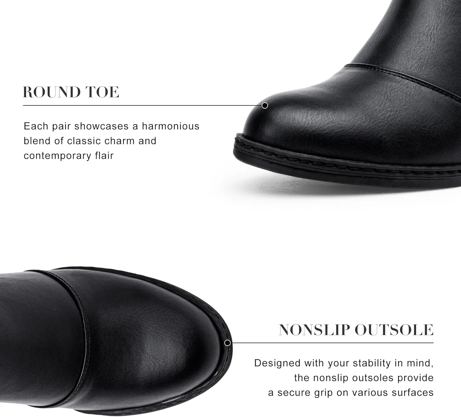 Vepose Women's Chelsea Ankle Boots Wedge Heel Booties Casual Shoes for Women