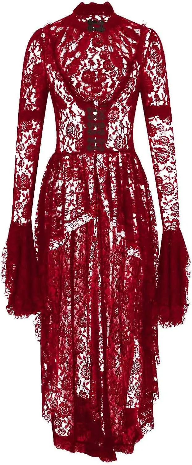 Victorian Dress for Women Retro Medieval Renaissance Corset Dress 18 Century Vampire Fairy Dresses Halloween Costumes