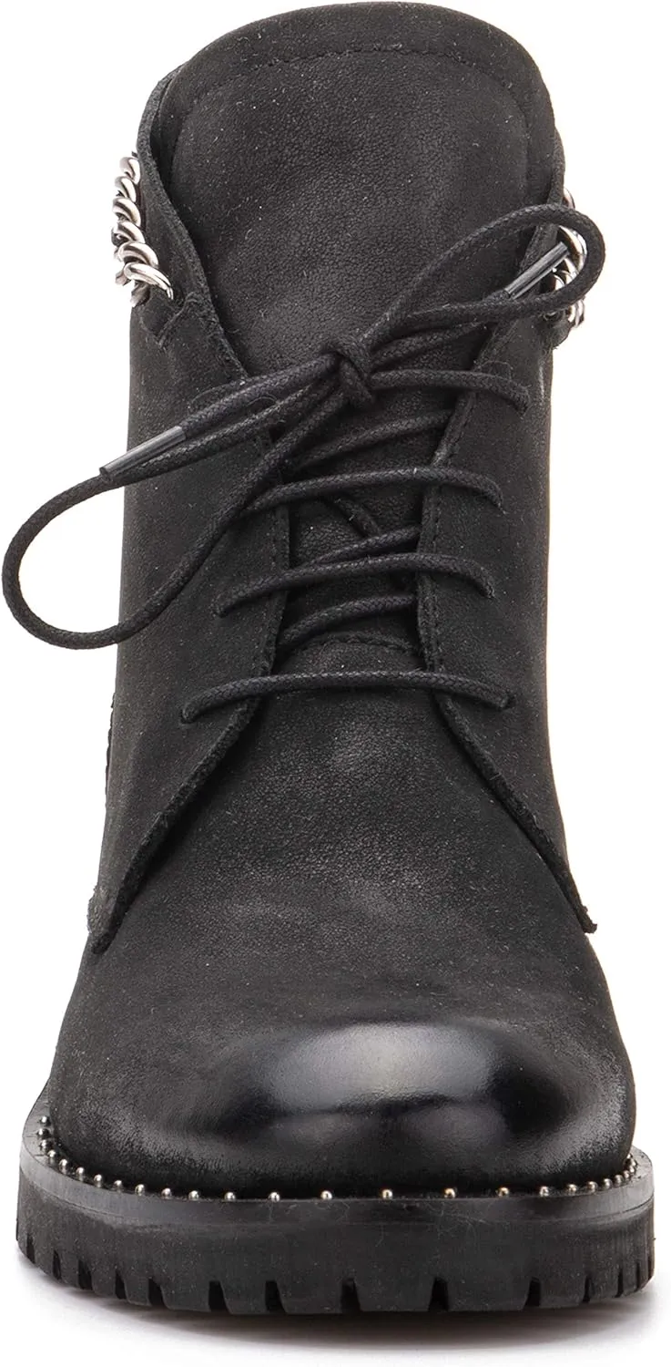 VINTAGE FOUNDRY CO. EST. 2014 Womens Olga Ankle, Square Toe Boots, Textile Lining, Block Heels Rubber Outsole