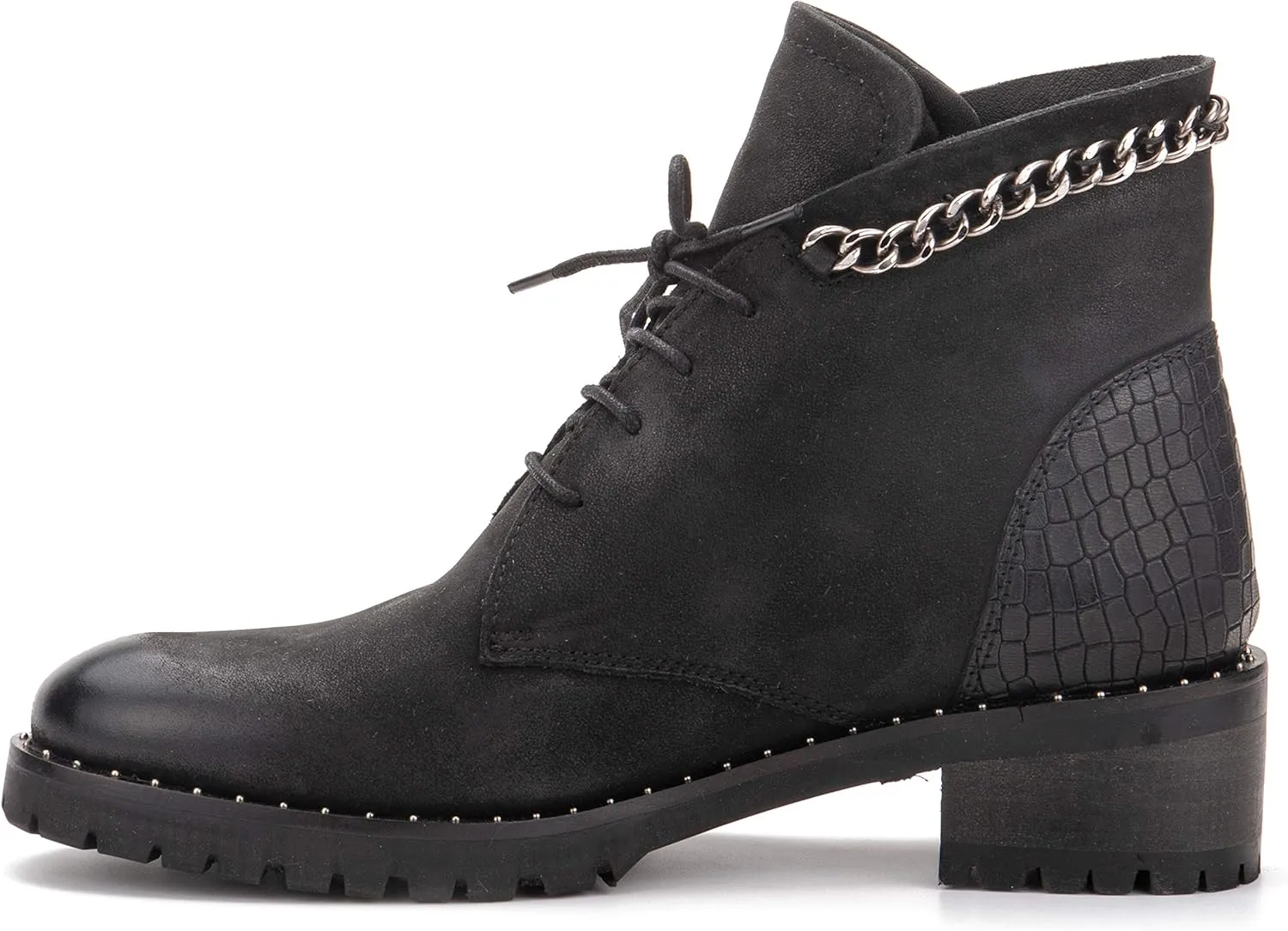 VINTAGE FOUNDRY CO. EST. 2014 Womens Olga Ankle, Square Toe Boots, Textile Lining, Block Heels Rubber Outsole