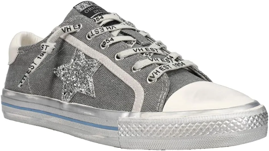 Vintage Havana Womens Alive Metallic Glitter Slip On Sneakers Shoes Casual - Gold