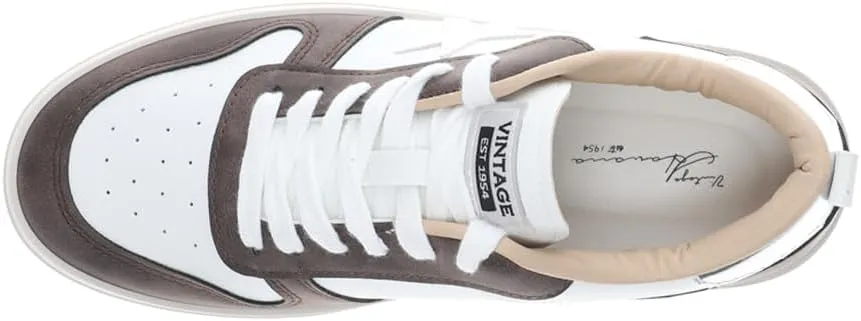 Vintage Havana Womens Aura Metallic Platform Lace Up Sneakers Shoes Casual - White