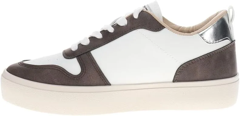Vintage Havana Womens Aura Metallic Platform Lace Up Sneakers Shoes Casual - White