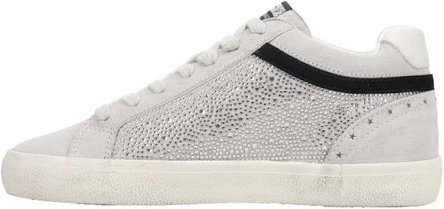 Vintage Havana Womens Bounce Metallic Croc Perforated Lace Up Sneakers Shoes Casual - Black, Grey, Silver
