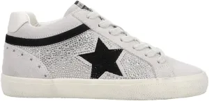 Vintage Havana Womens Bounce Metallic Croc Perforated Lace Up Sneakers Shoes Casual - Black, Grey, Silver