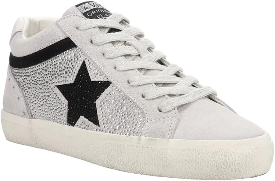 Vintage Havana Womens Bounce Metallic Croc Perforated Lace Up Sneakers Shoes Casual - Black, Grey, Silver