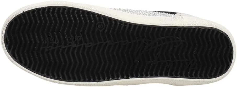 Vintage Havana Womens Bounce Metallic Croc Perforated Lace Up Sneakers Shoes Casual - Black, Grey, Silver