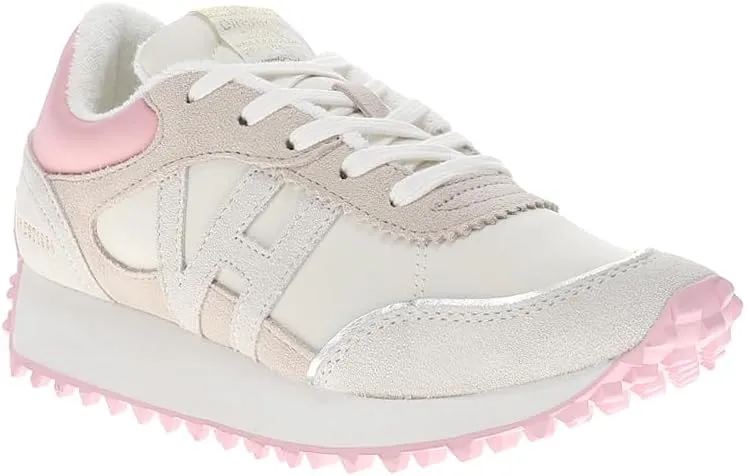 Vintage Havana Womens Cosmic Lace Up Sneakers Shoes Casual - Off White, Pink