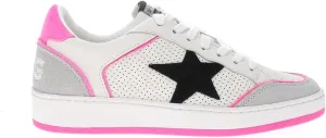 Vintage Havana Womens Delma 2 Perforated Lace Up Sneakers Shoes Casual - Pink, White