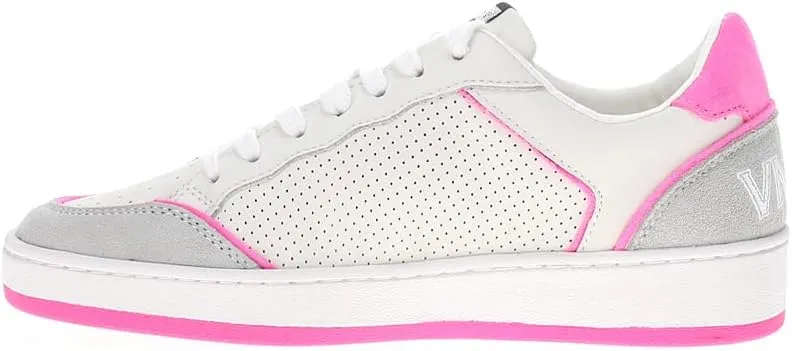 Vintage Havana Womens Delma 2 Perforated Lace Up Sneakers Shoes Casual - Pink, White