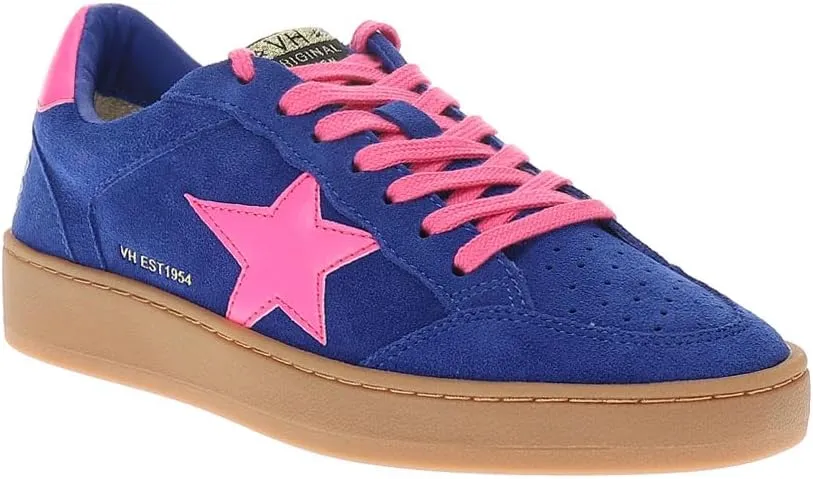 Vintage Havana Womens Denisse 45 Lace Up Sneakers Shoes Casual - Blue