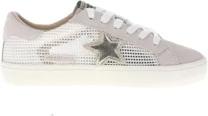 Vintage Havana Womens Free Metallic Lace Up Sneakers Shoes Casual - Gold, Grey