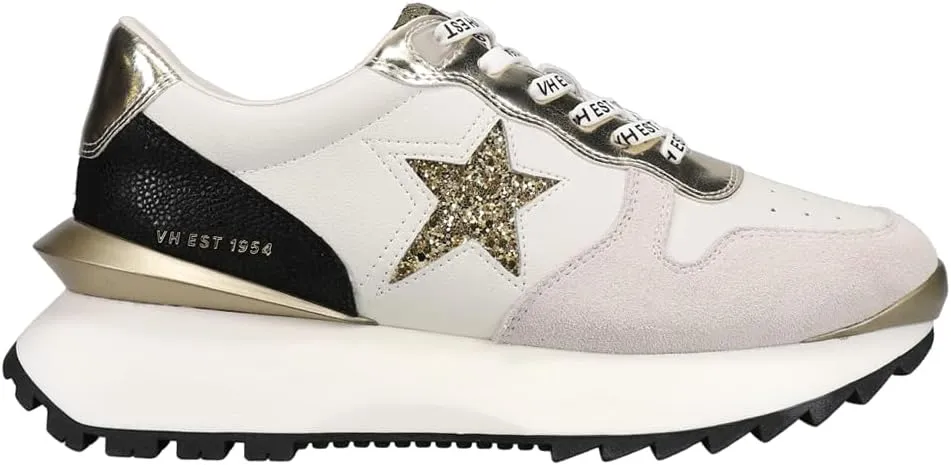 Vintage Havana Womens Major Glitter Platform Slip Onsneakers Sneakers Shoes Casual - Black, Silver, White