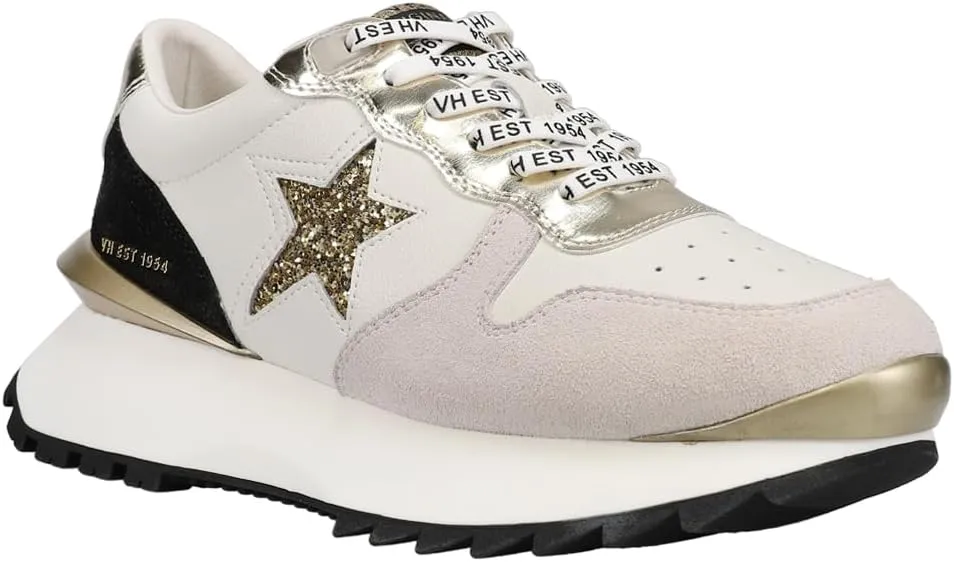 Vintage Havana Womens Major Glitter Platform Slip Onsneakers Sneakers Shoes Casual - Black, Silver, White