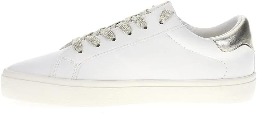 Vintage Havana Womens Vintage Perforated Lace Up Sneakers Shoes Casual - Gold, White