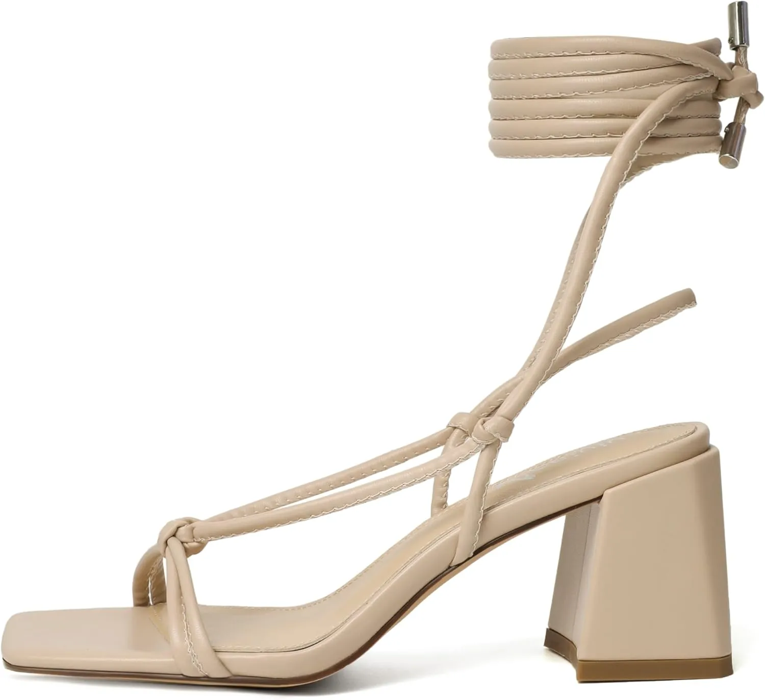 vivianly Women's Lace Up Chunky Heel Sandals Strappy Straps Ankle Wrap Heels