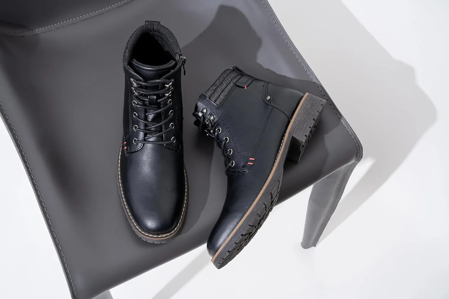 Vostey Men's Boots Boots for Men Casual Boots Motorcycle Combat Ankle Dress Boots Mens