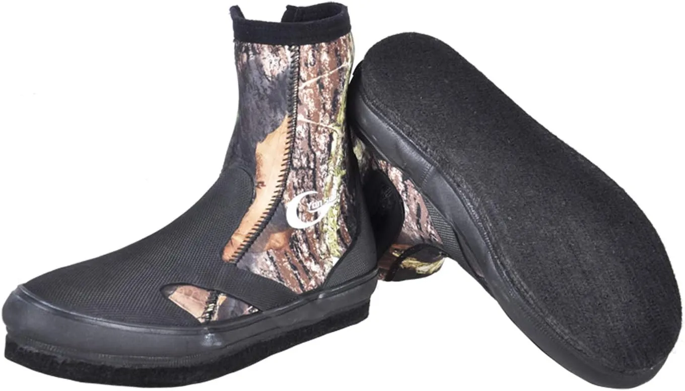 Water Booties - Neoprene 5mm Rocky Fishing Shoes Non-Slip Men's Wading Reef Boots with 10mm Thick Felt Sole for Beach or Water Sports