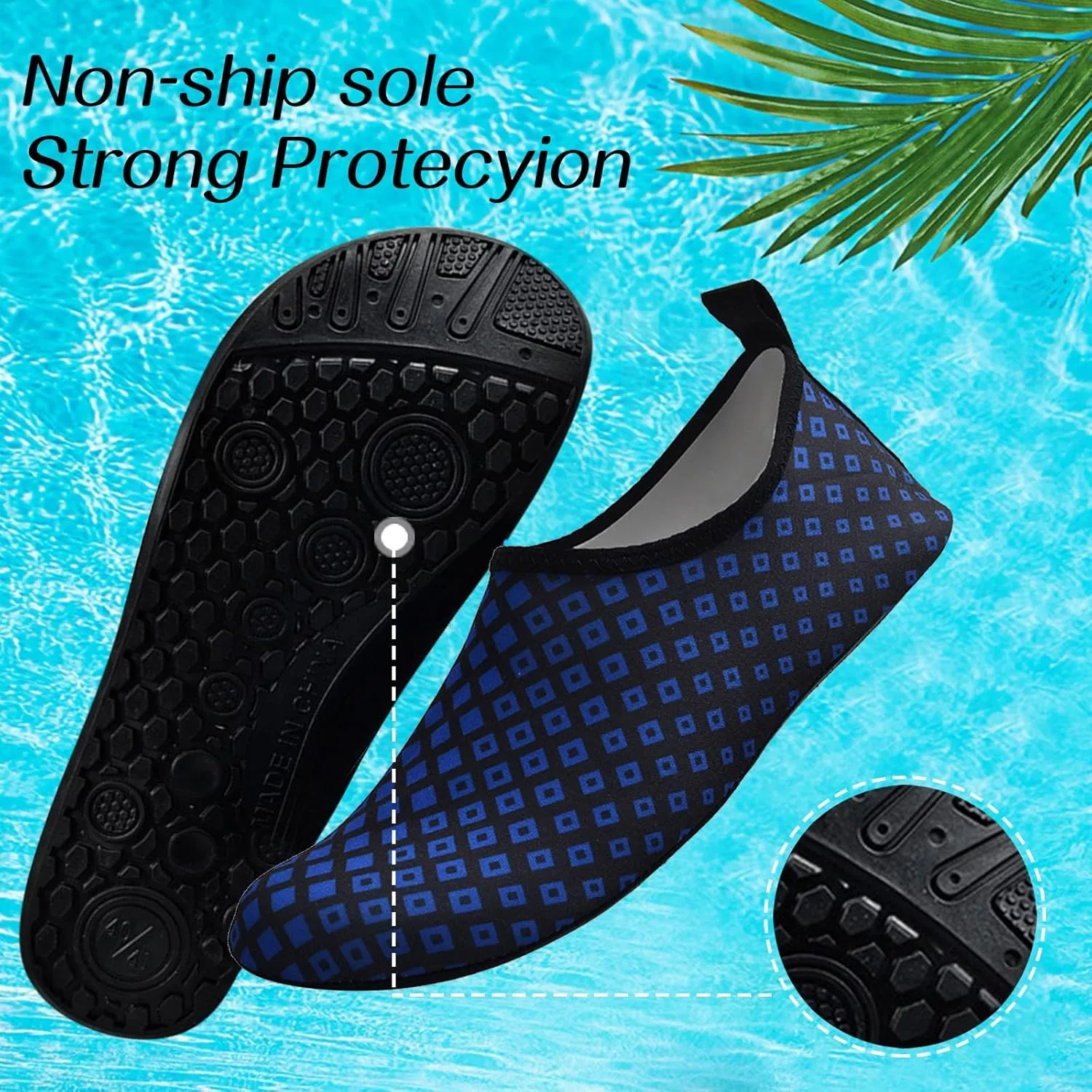Water Shoes Mens Womens Barefoot Quick Dry Aqua Beach Swim Pool Shoes Non Slip Lightweight Outdoor Sports Hiking Surf Yoga Footwear