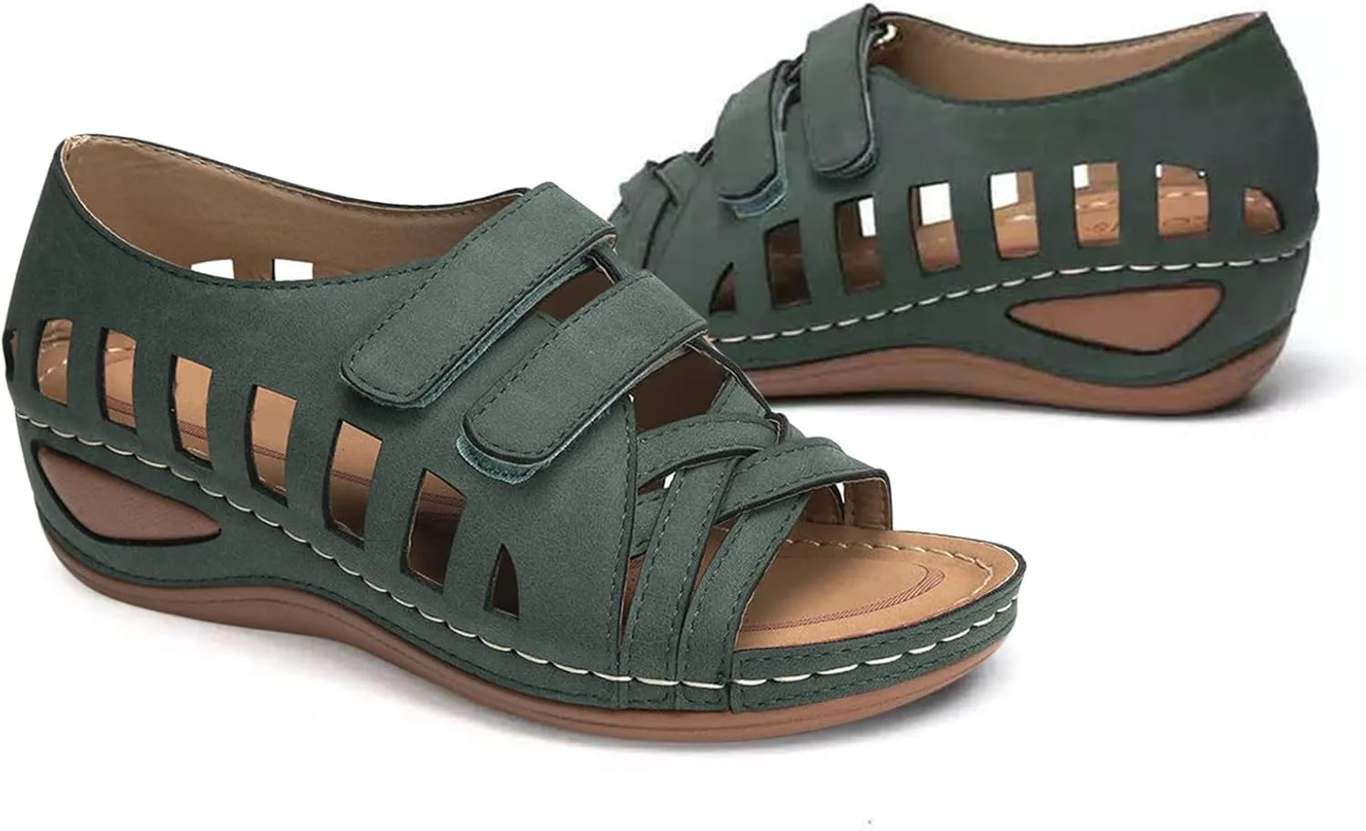 Wedge Sandals for Women 2024 Strap Sandals Summer Fashion Flops Women's Wedges Flip Buckle Shoes Sandals Shoes For Women