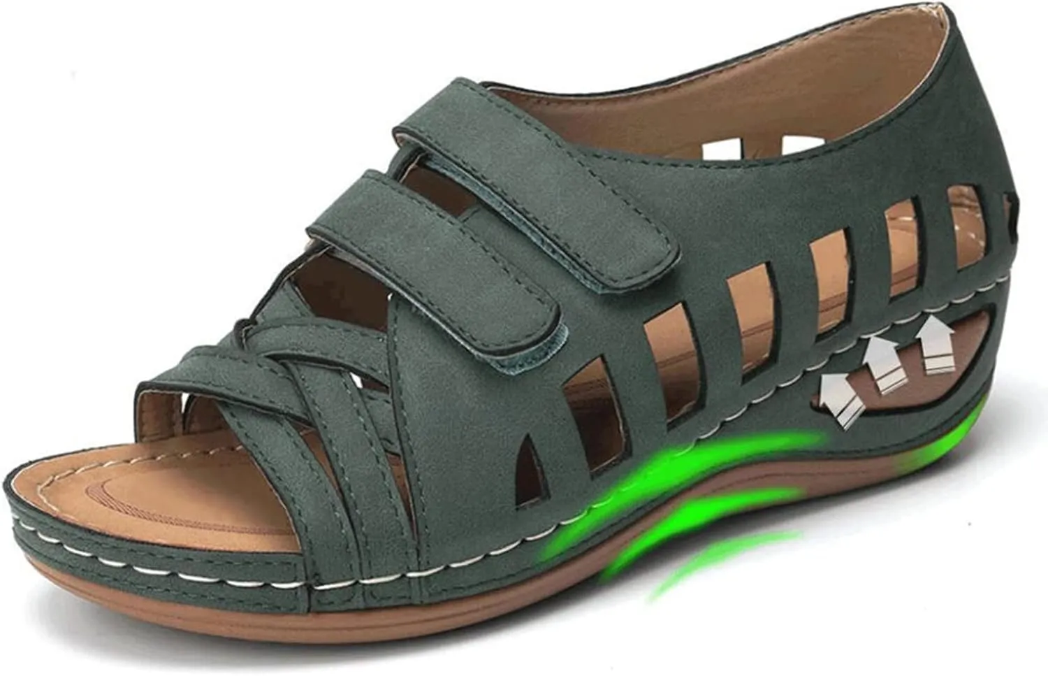 Wedge Sandals for Women 2024 Strap Sandals Summer Fashion Flops Women's Wedges Flip Buckle Shoes Sandals Shoes For Women