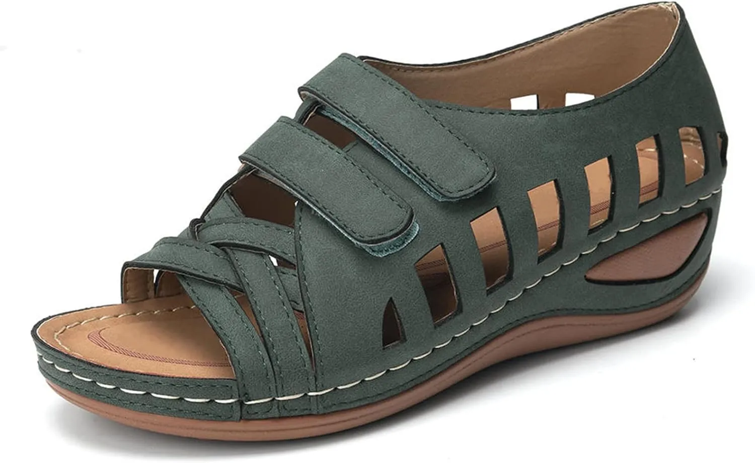 Wedge Sandals for Women 2024 Strap Sandals Summer Fashion Flops Women's Wedges Flip Buckle Shoes Sandals Shoes For Women