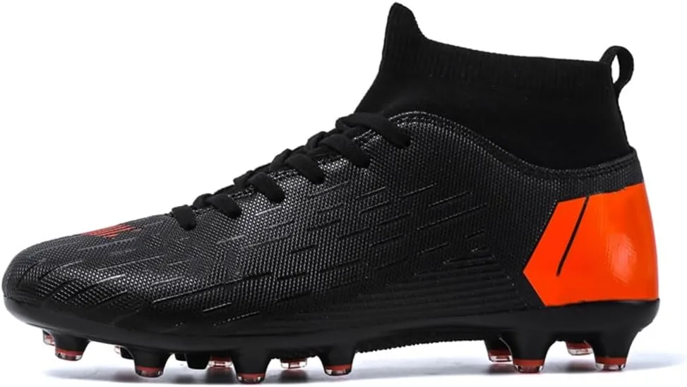 WILTENA Unisex Fashion Womens High Top Lightweight Soccer Cleats Mens Classic Football Boots Shoes