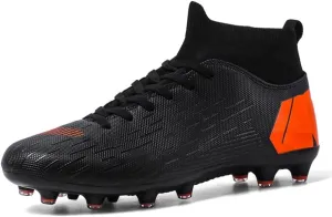 WILTENA Unisex Fashion Womens High Top Lightweight Soccer Cleats Mens Classic Football Boots Shoes