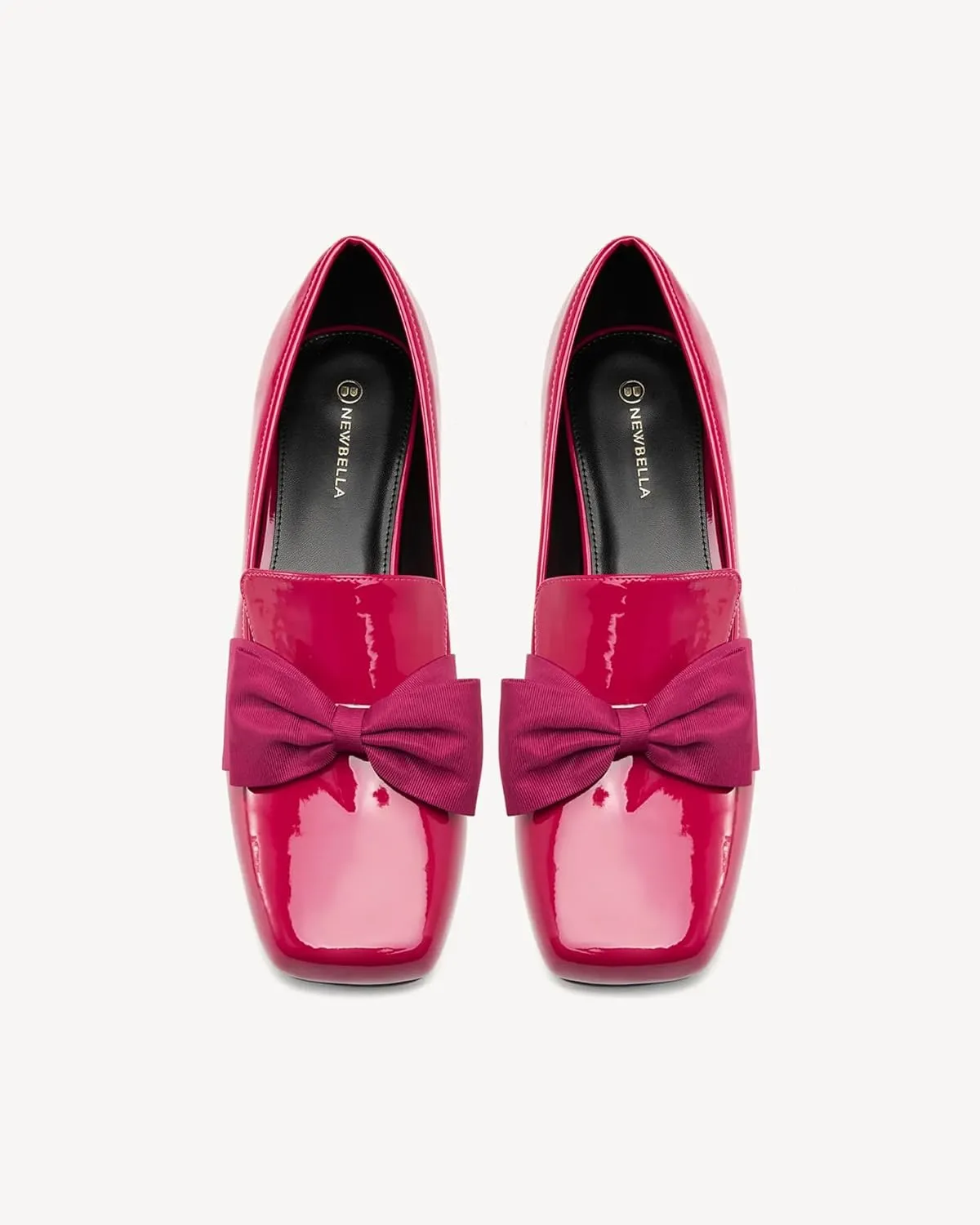 Women Square Toe Flat Loafers with Wide Last Daily, Large Size Dressy Shoe Slip On Flats Shoes