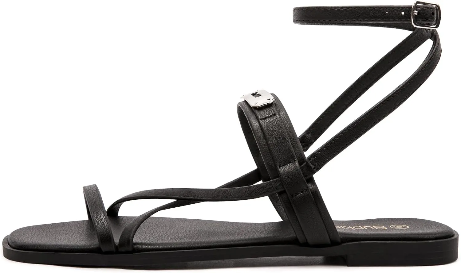 Women's Ankle Strap Flat Sandals Comfort Gladiator Sandal Summer Casual Fisherman Sandals Open Toe Adjustable Buckle Slippers