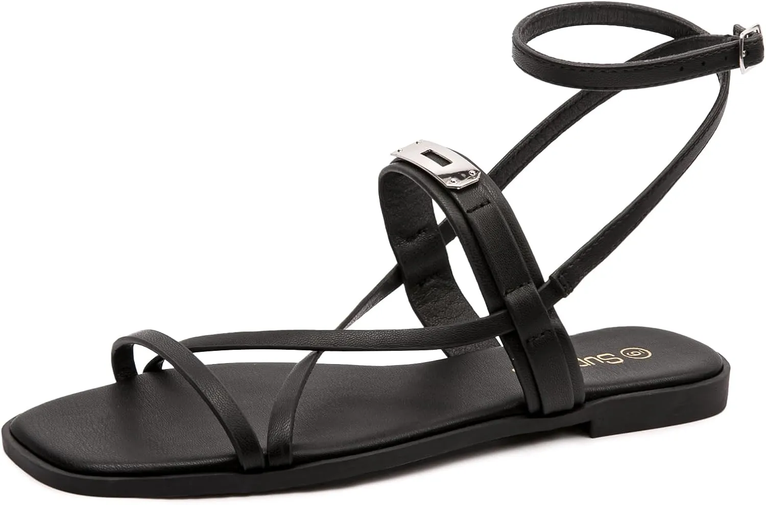 Women's Ankle Strap Flat Sandals Comfort Gladiator Sandal Summer Casual Fisherman Sandals Open Toe Adjustable Buckle Slippers