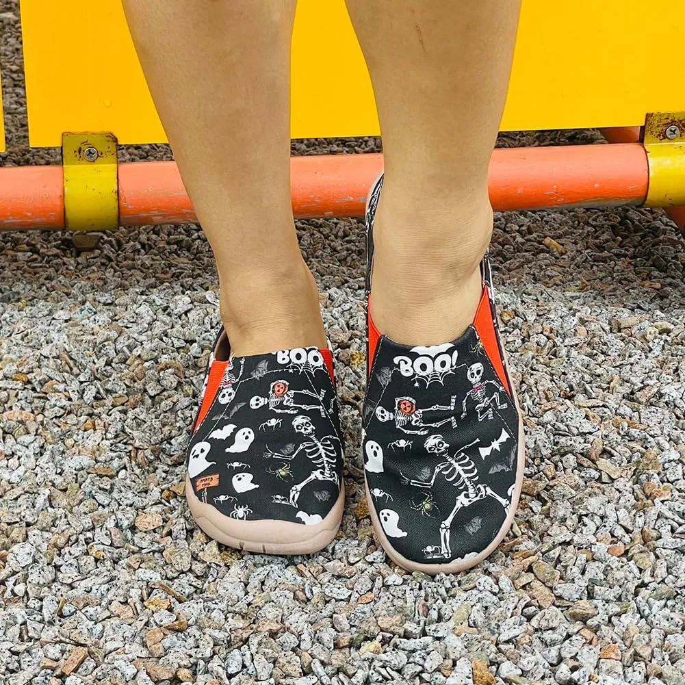 Women's Art Painted Casual Loafers Lightweight Slip On Canvas Walking Shoes Casual Flat Shoes Comfortable Boat Shoes Ladies Travel Shoes