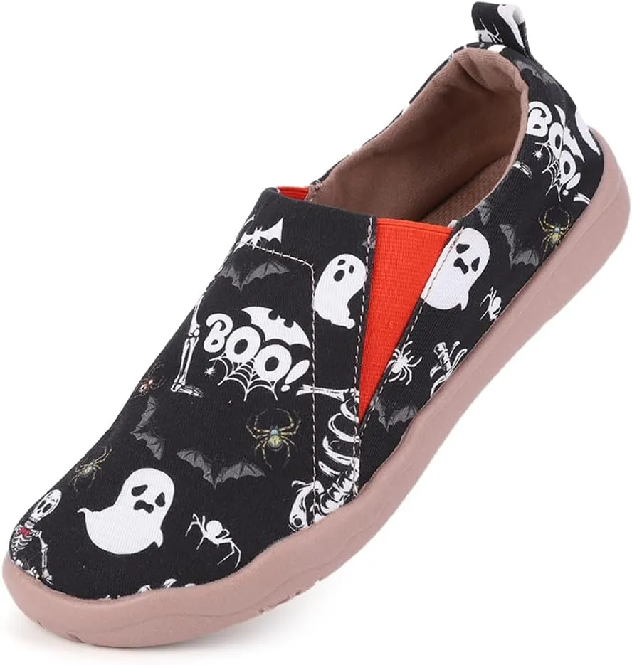 Women's Art Painted Casual Loafers Lightweight Slip On Canvas Walking Shoes Casual Flat Shoes Comfortable Boat Shoes Ladies Travel Shoes