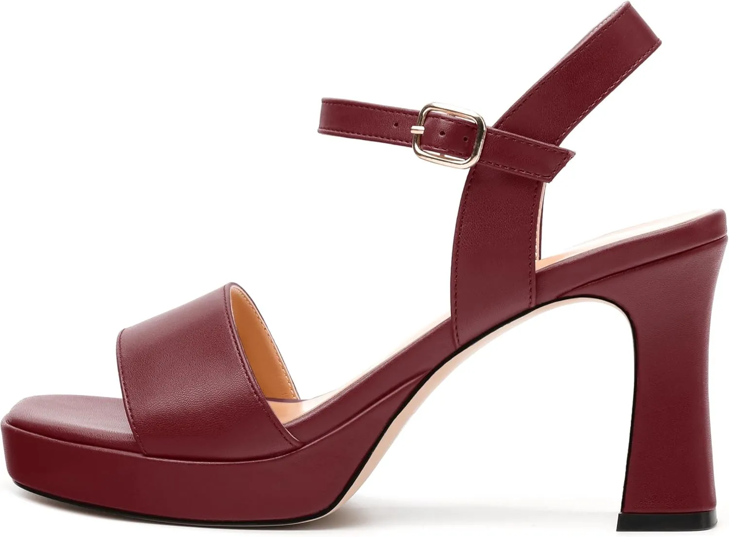 Womens Block High Heel Platform Sandals, Open Toe Ankle Strap Comfort Sandals, Womens Dressy Sandals