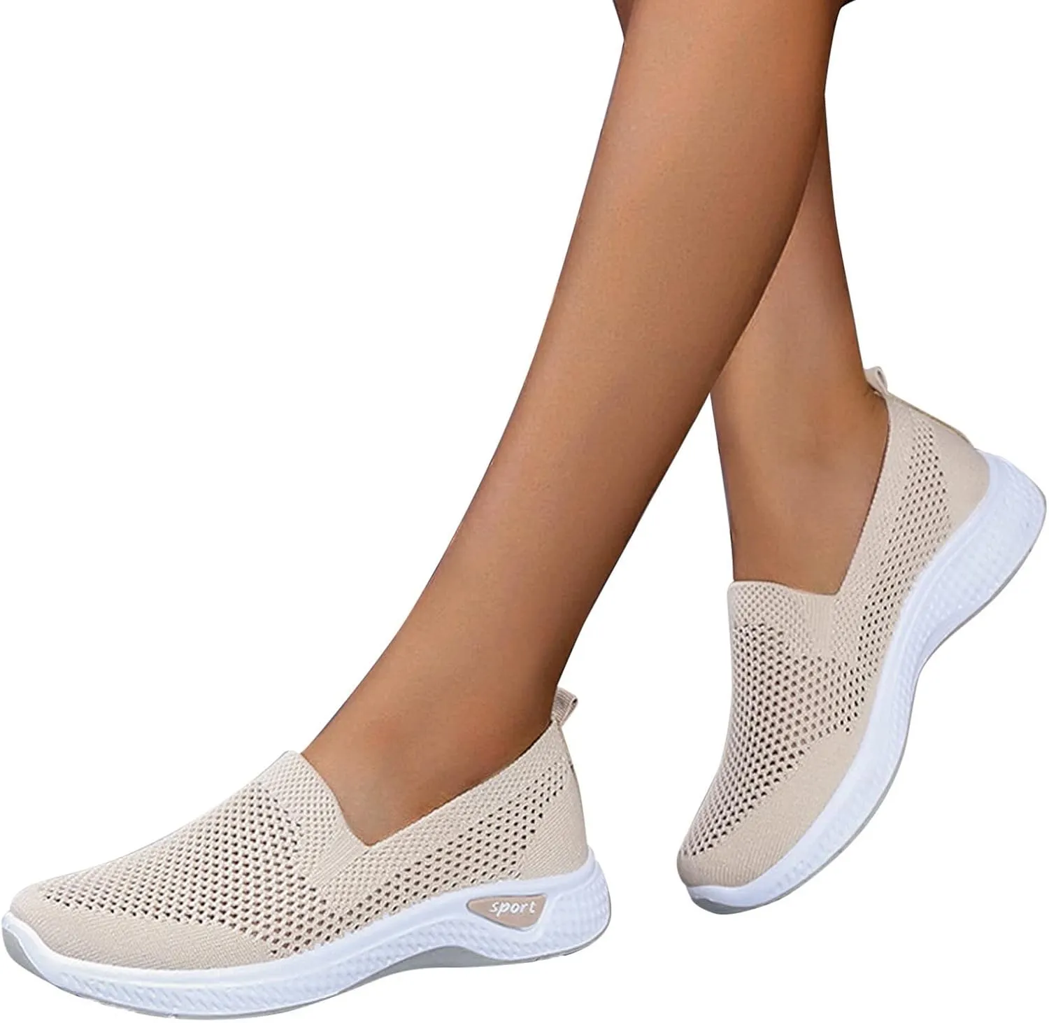 Womens Breathable Slip On Shoes Casual Comfortable Walking Sneakers Lightweight Canvas Flats Non Slip Loafers