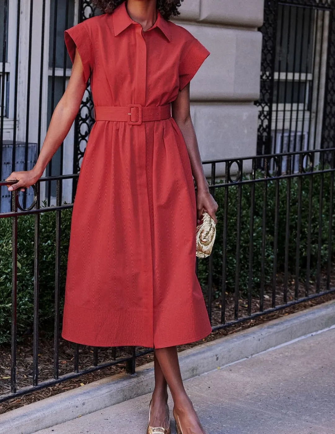 Women's Casual Button Shirt Dresses Short Sleeve Business Long Dresses Elegant Trench Coat with Pockets