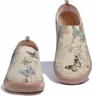 Women's Casual Sneakers Lightweight Walking Slip On Shoes Art Painted Knitted Travel Loafers